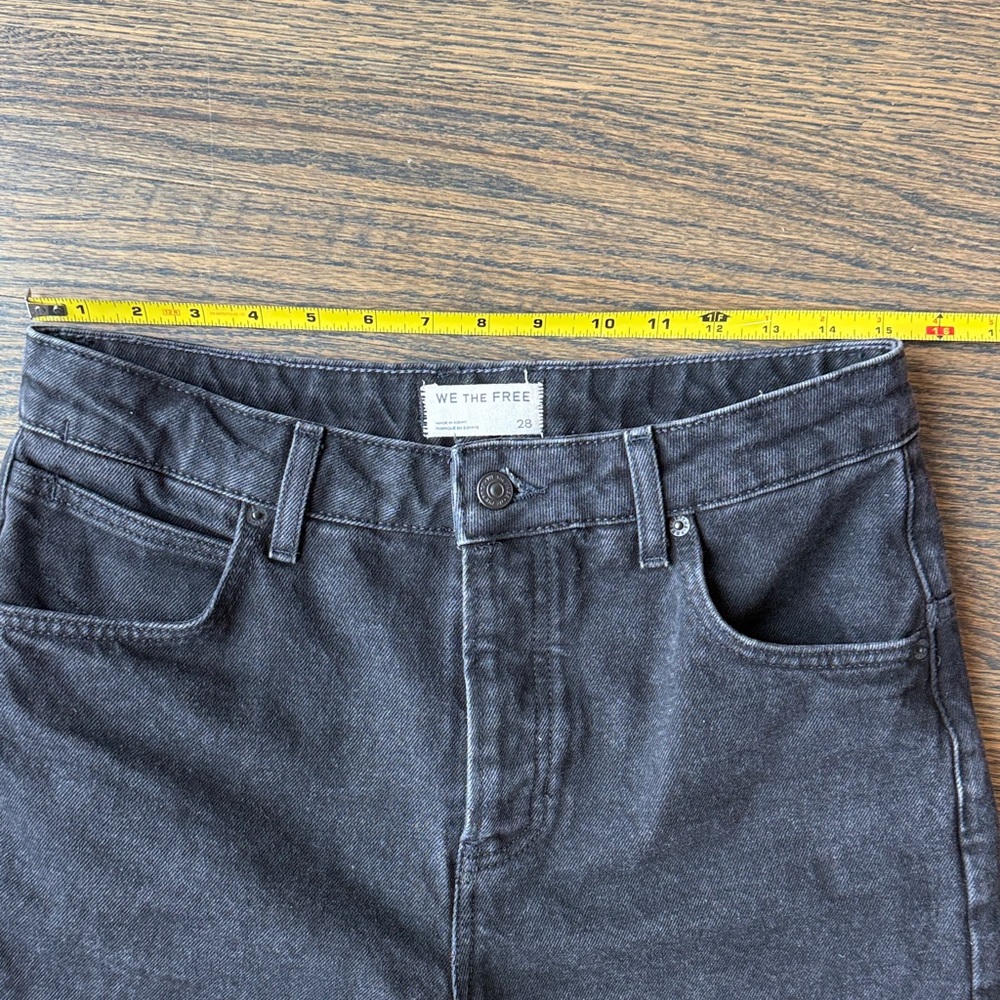 We The Free Washed Vintage Black Wide-Leg Ankle Jeans size 28 NWOT - Picture 8 of 13